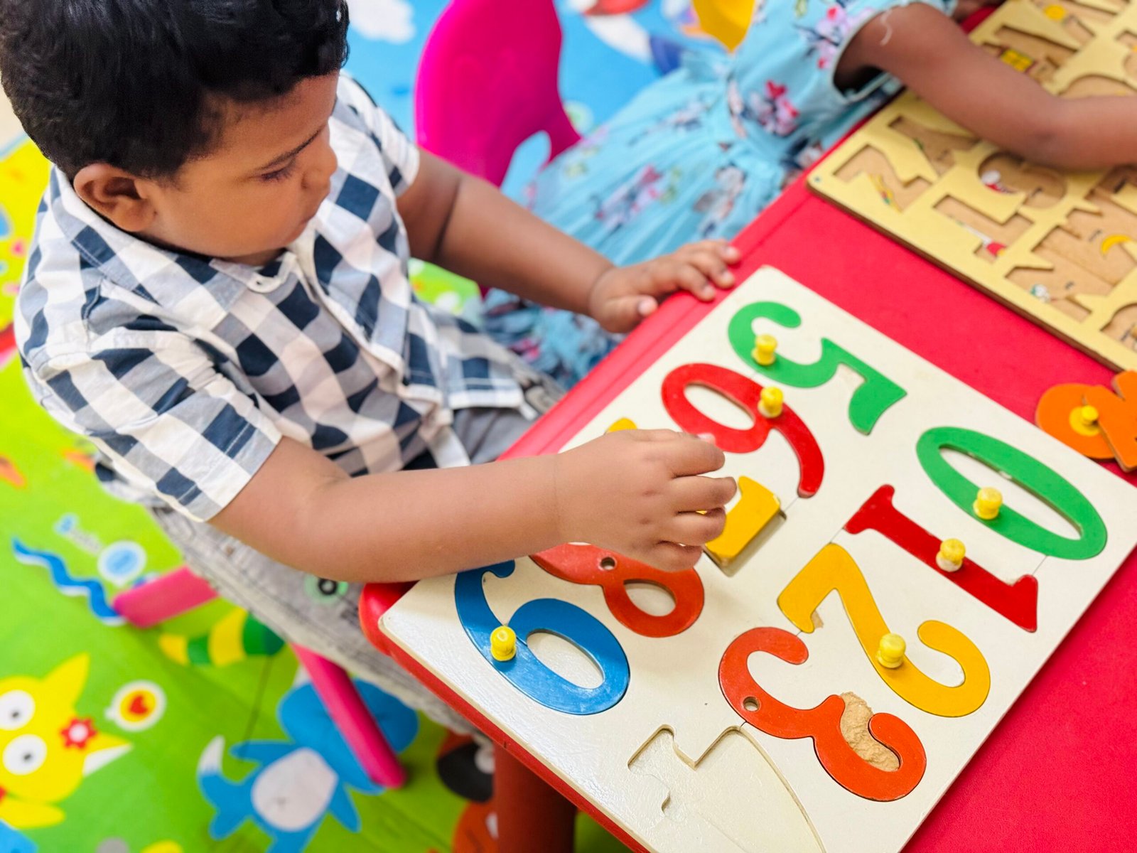 Nursery children learning
